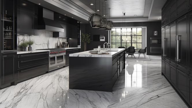 Contemporary Kitchen Design. Generative Ai